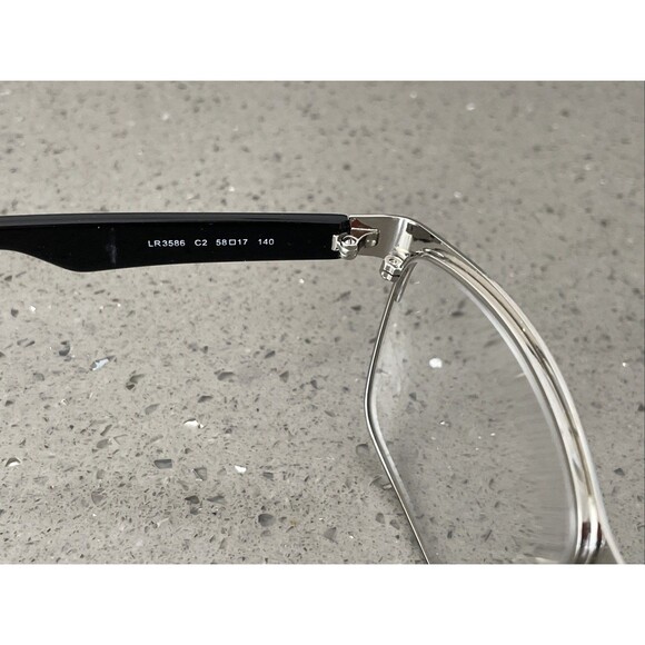 Linea Roma Eyeglasses Frames ONLY LR 3586 C2 58-17-140 Black full rim rectangle - Picture 8 of 13